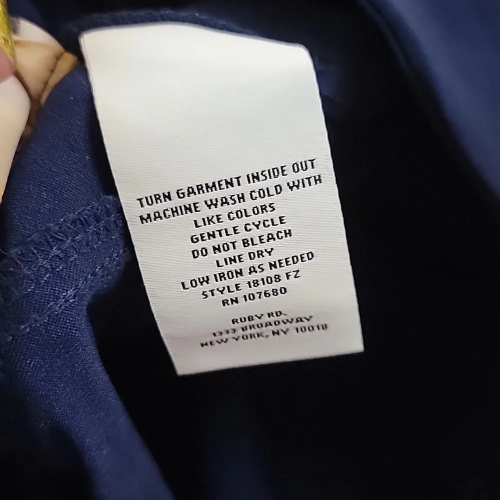 Ruby Rd. Navy Straight-Leg Pants - Picture 4 of 6